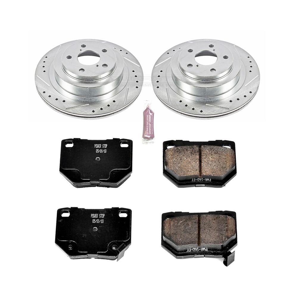 PowerStop K4932 - Z23 Drilled and Slotted Brake Rotors and Pads Kit