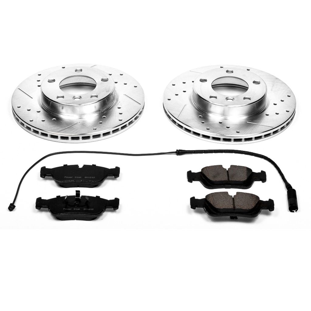 PowerStop K496 - Z23 Drilled and Slotted Brake Rotors and Pads Kit