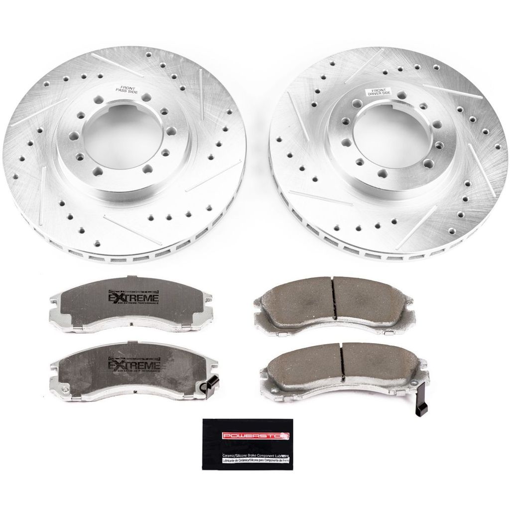 PowerStop K4981-26 - Z26 Drilled and Slotted Brake Rotors and Pads Kit
