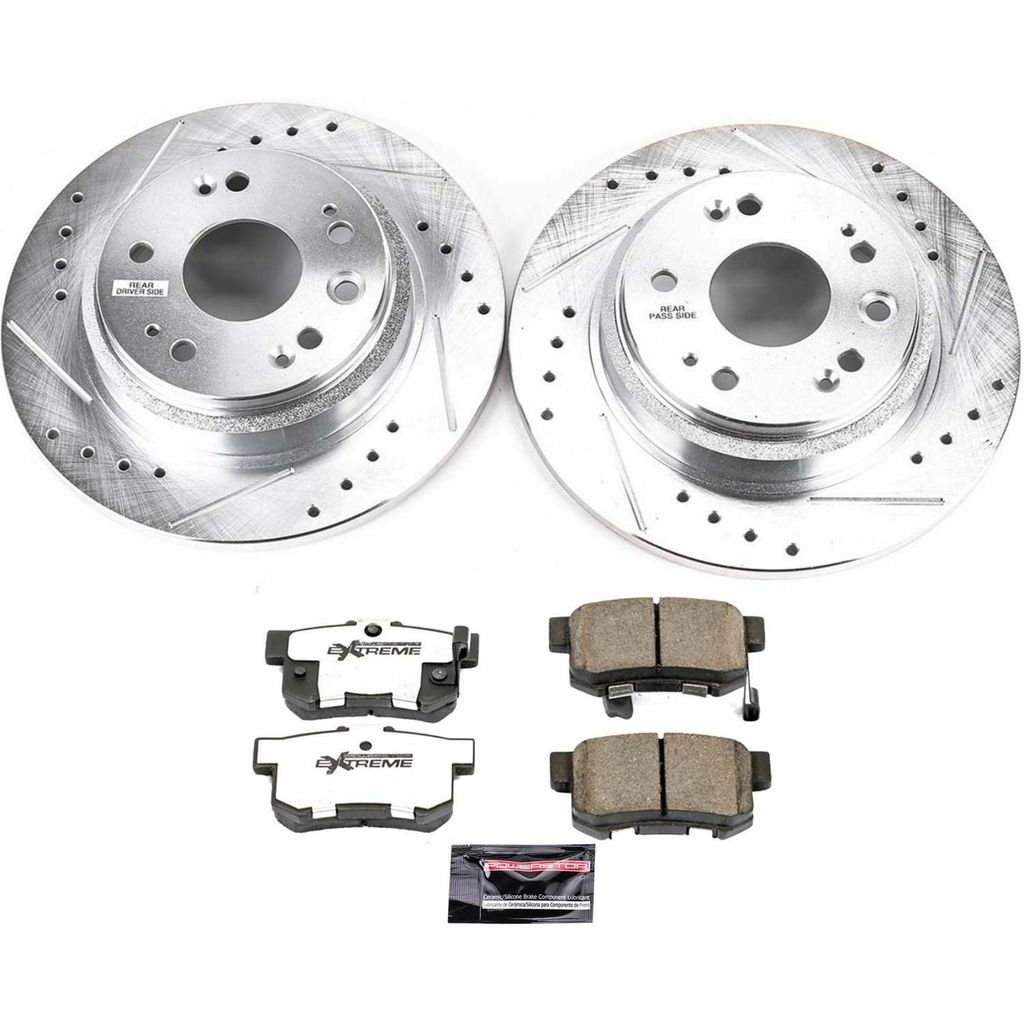 PowerStop K4989-26 - Z26 Drilled and Slotted Brake Rotors and Pads Kit