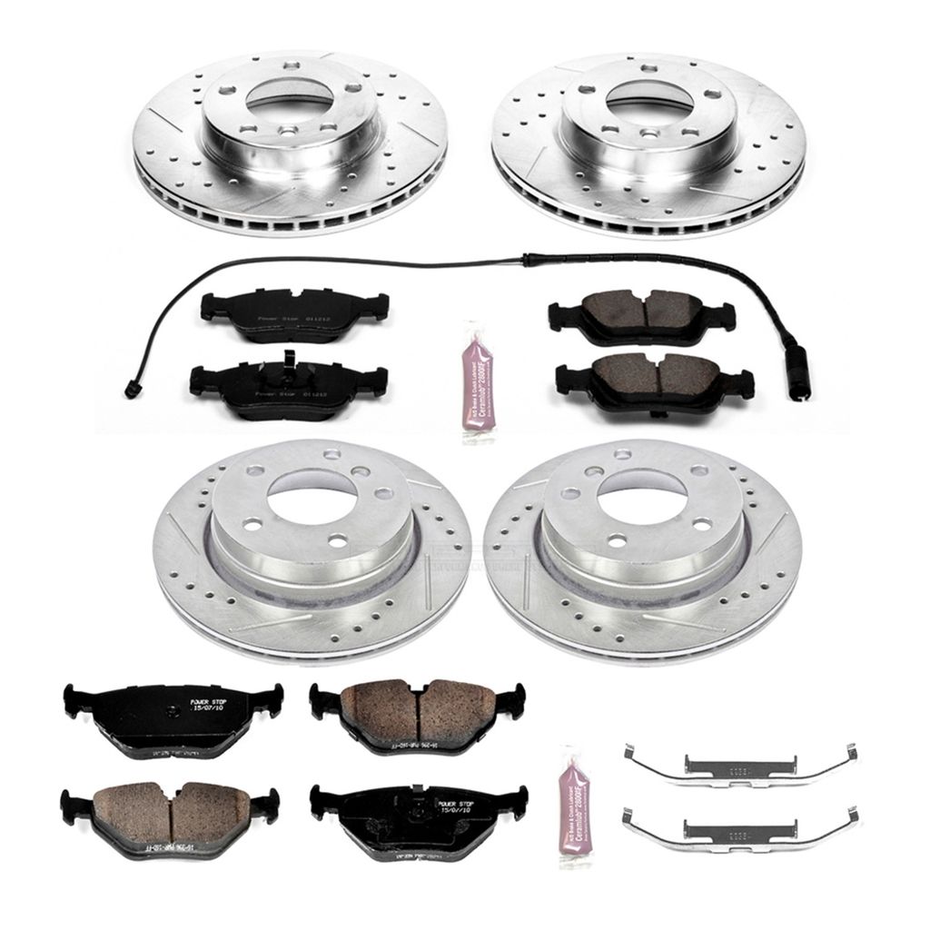 PowerStop K499 - Z23 Drilled and Slotted Brake Rotors and Pads Kit