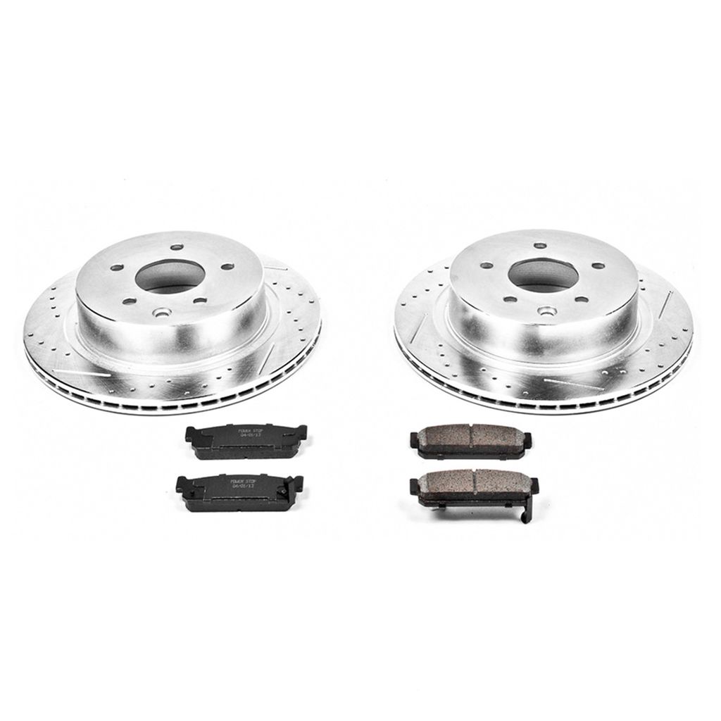 PowerStop K5032 - Z23 Drilled and Slotted Brake Rotors and Pads Kit