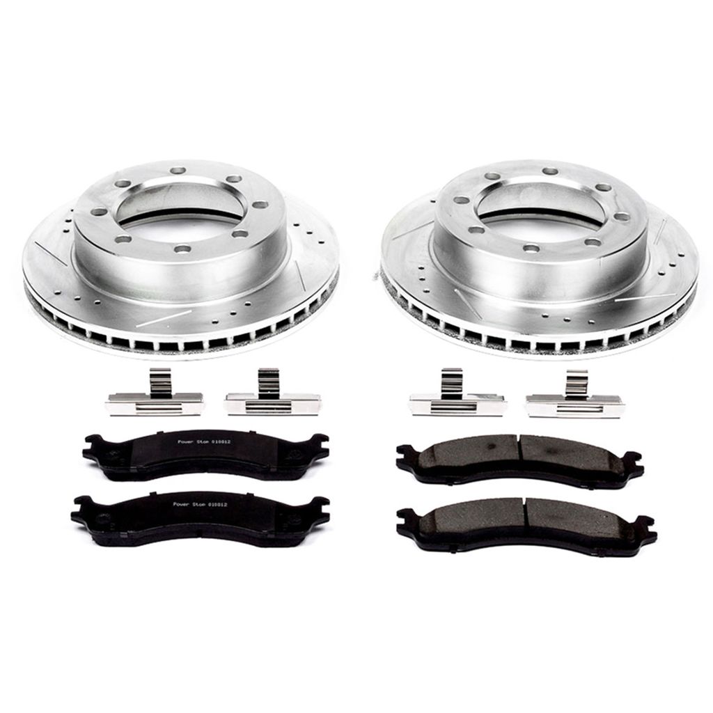 PowerStop K5089 - Z23 Drilled and Slotted Brake Rotors and Pads Kit