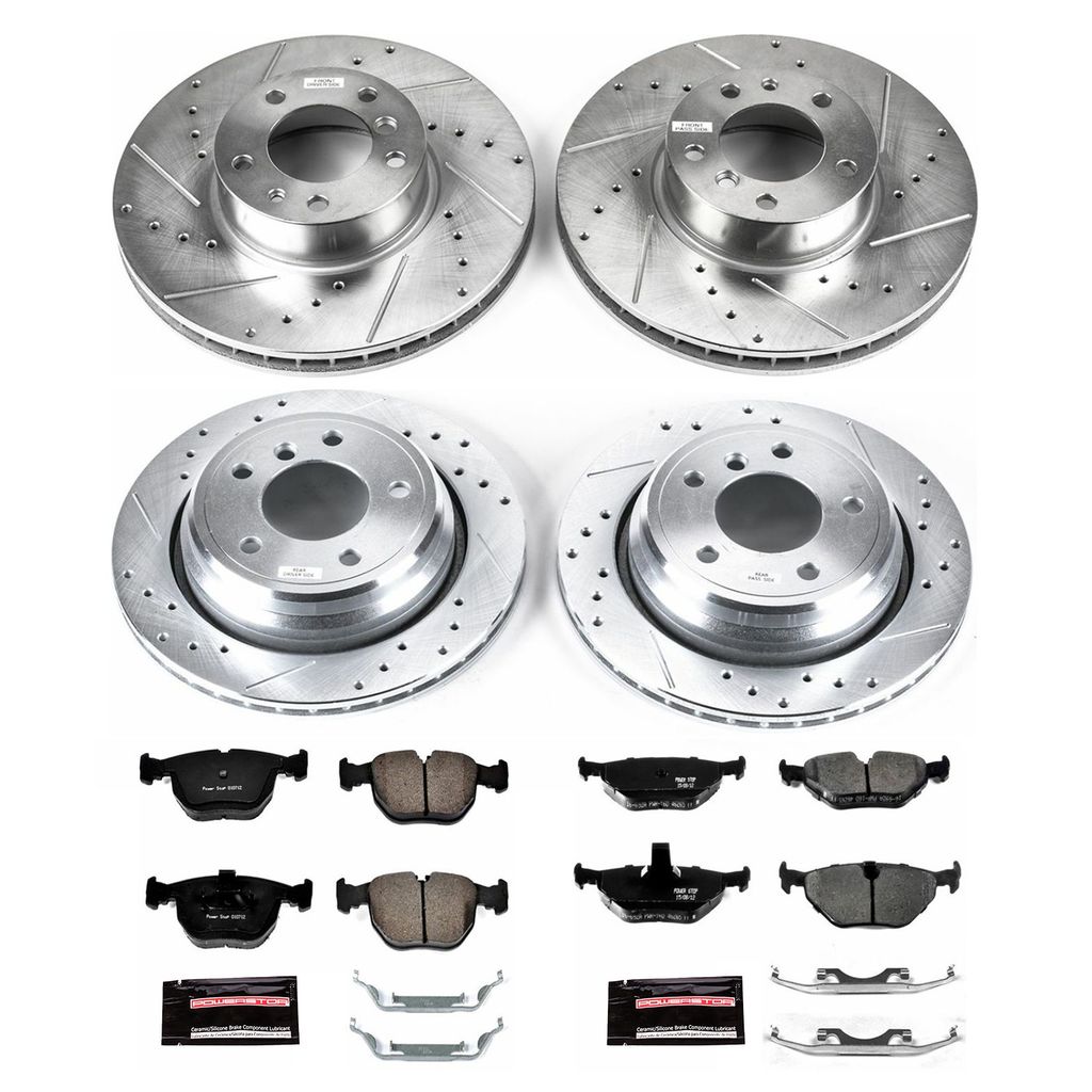 PowerStop K509 - Z23 Drilled and Slotted Brake Rotors and Pads Kit