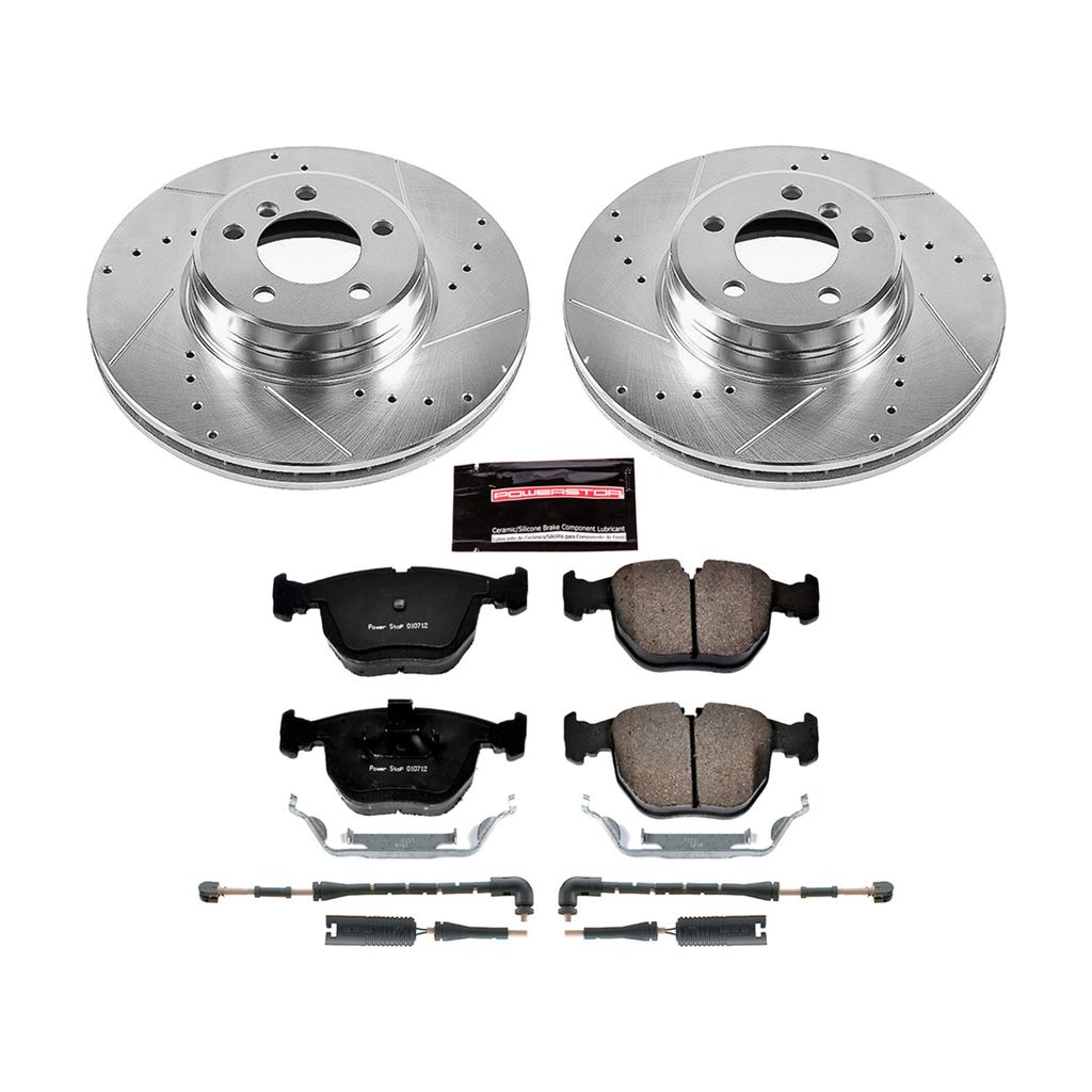 PowerStop K5111 - Z23 Drilled and Slotted Brake Rotors and Pads Kit
