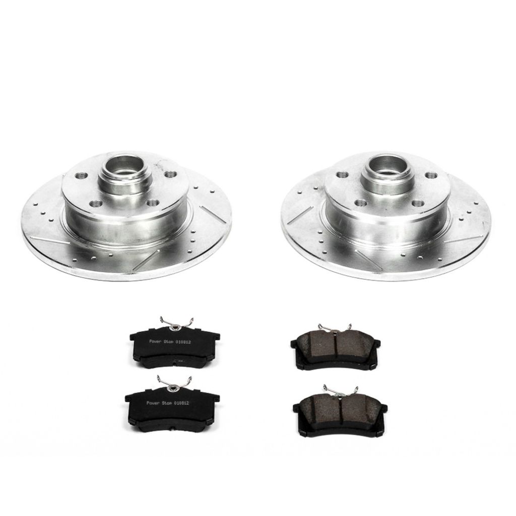 PowerStop K512 - Z23 Drilled and Slotted Brake Rotors and Pads Kit