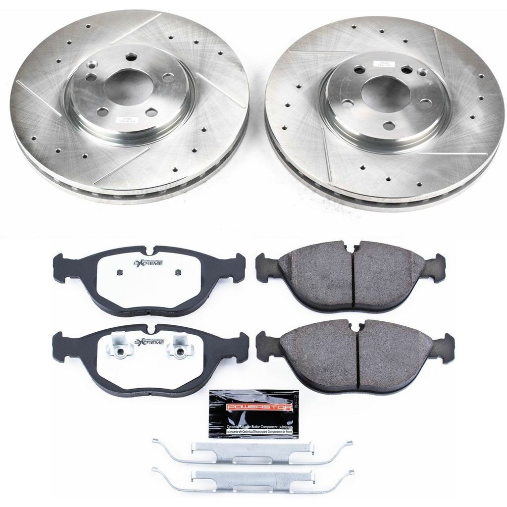 PowerStop K5120-26 - Z26 Drilled and Slotted Brake Rotors and Pads Kit