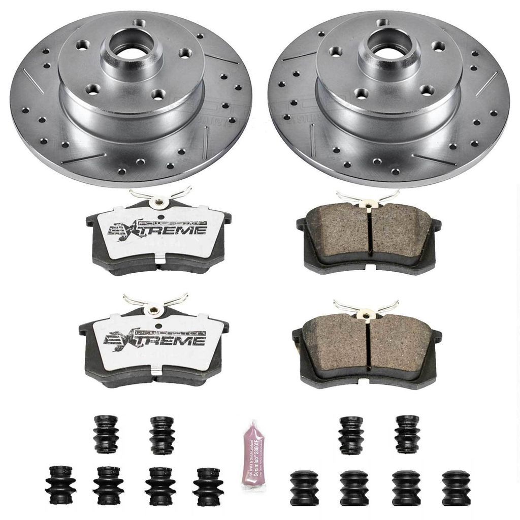 PowerStop K513-26 - Z26 Drilled and Slotted Brake Rotors and Pads Kit