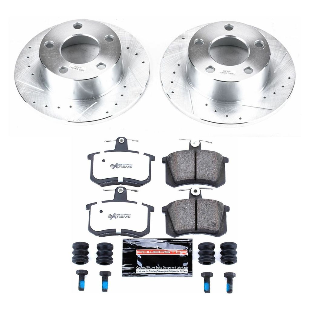 PowerStop K514-26 - Z26 Drilled and Slotted Brake Rotors and Pads Kit