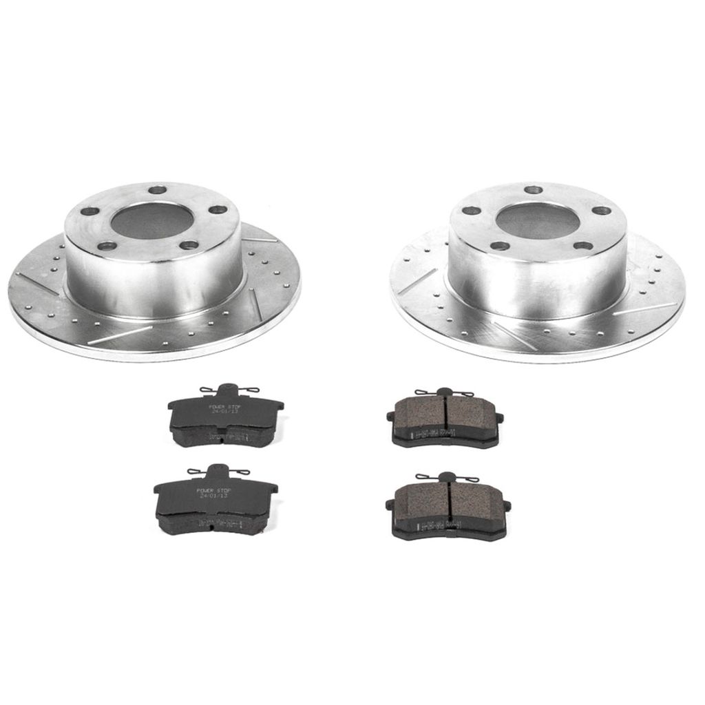 PowerStop K514 - Z23 Drilled and Slotted Brake Rotors and Pads Kit