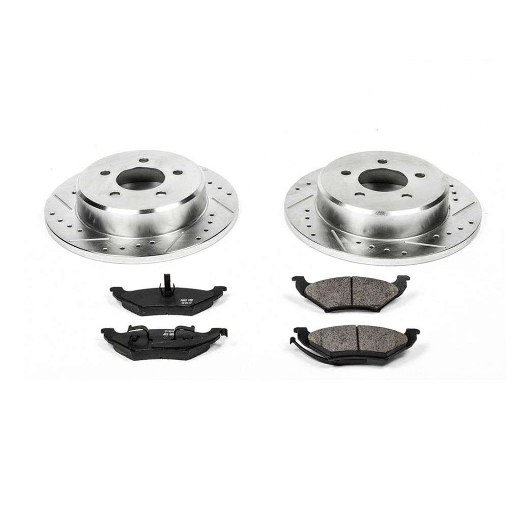 PowerStop K5149 - Z23 Drilled and Slotted Brake Rotors and Pads Kit