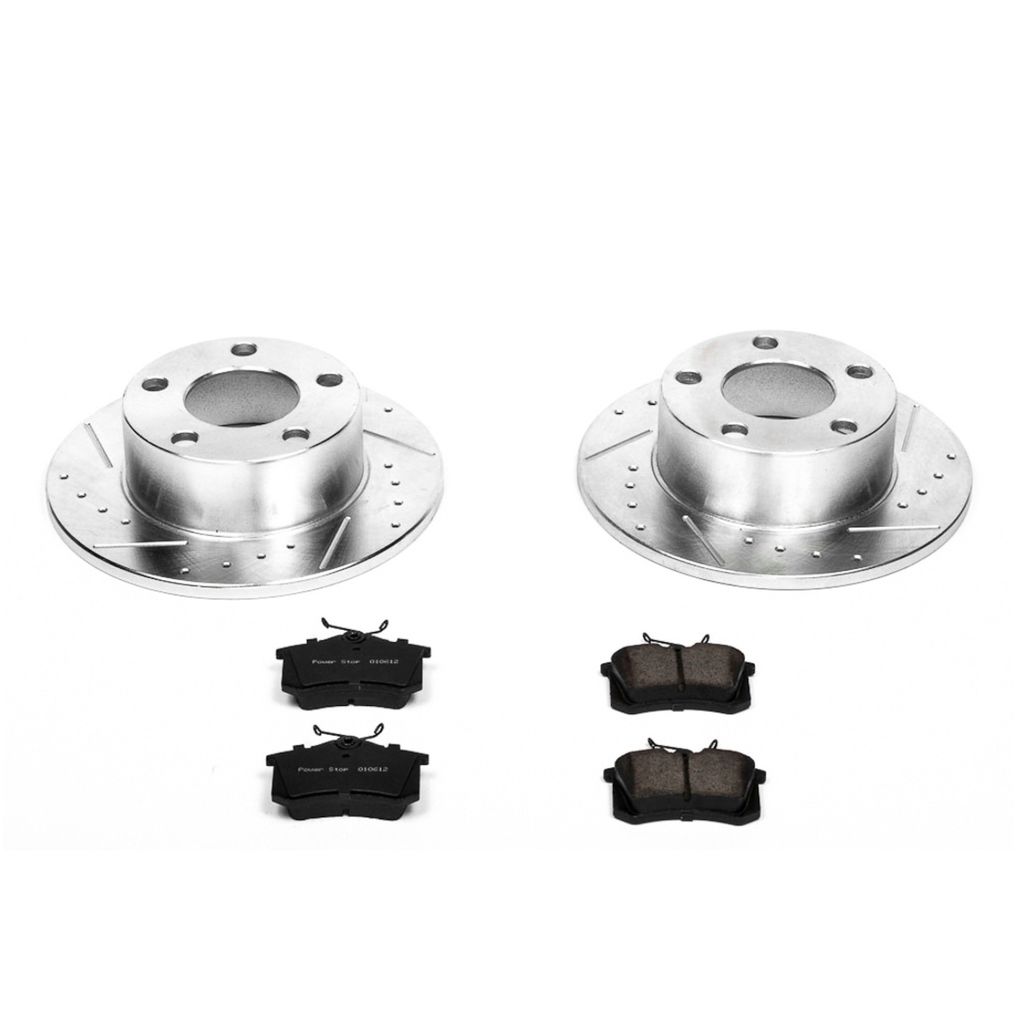PowerStop K515 - Z23 Drilled and Slotted Brake Rotors and Pads Kit
