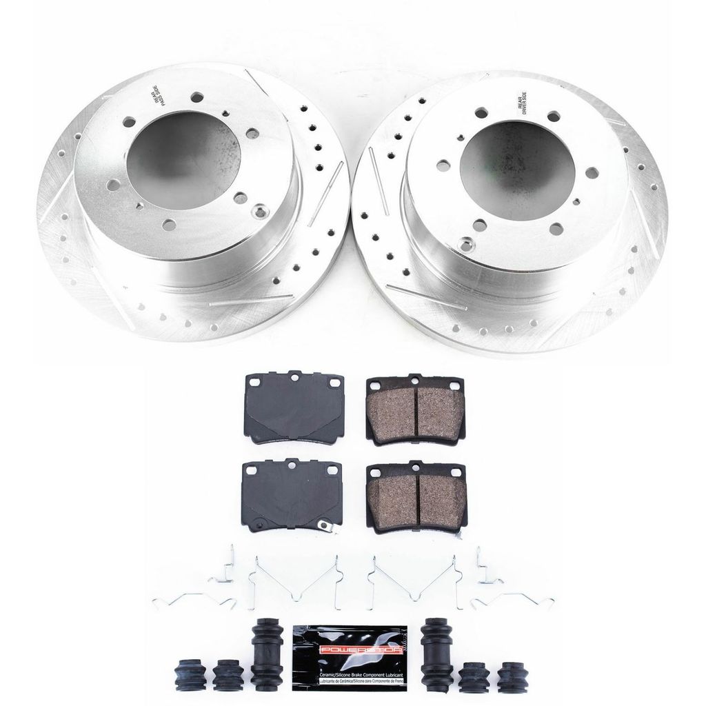 PowerStop K5160 - Z23 Drilled and Slotted Brake Rotors and Pads Kit