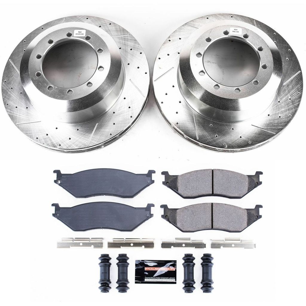 PowerStop K5184 - Z23 Drilled and Slotted Brake Rotors and Pads Kit