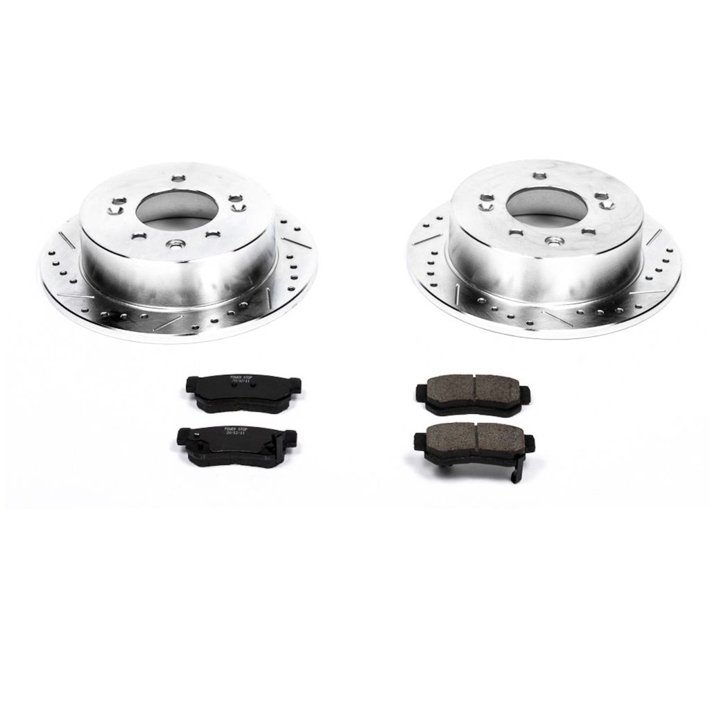 PowerStop K5210 - Z23 Drilled and Slotted Brake Rotors and Pads Kit