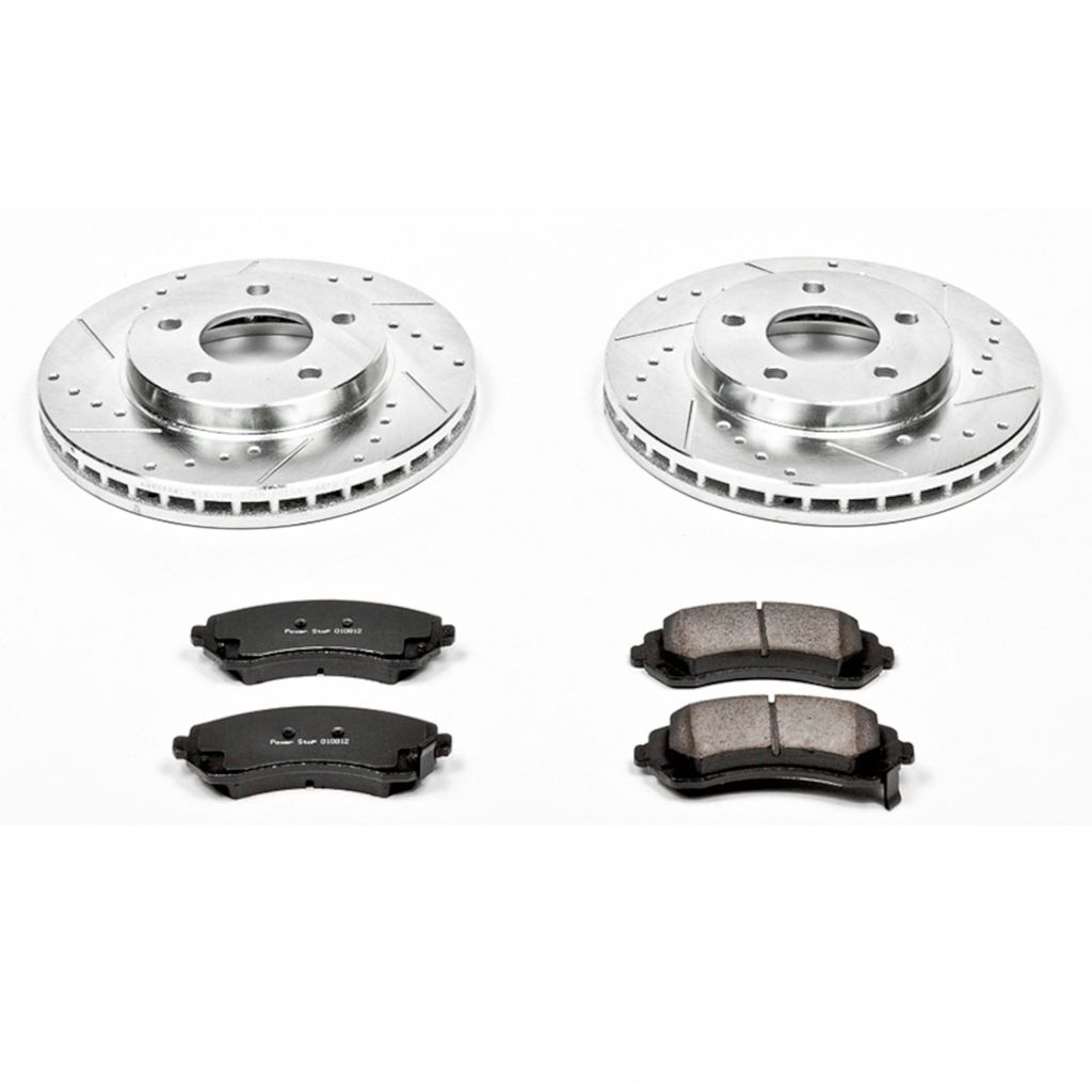 PowerStop K5233 - Z23 Drilled and Slotted Brake Rotors and Pads Kit