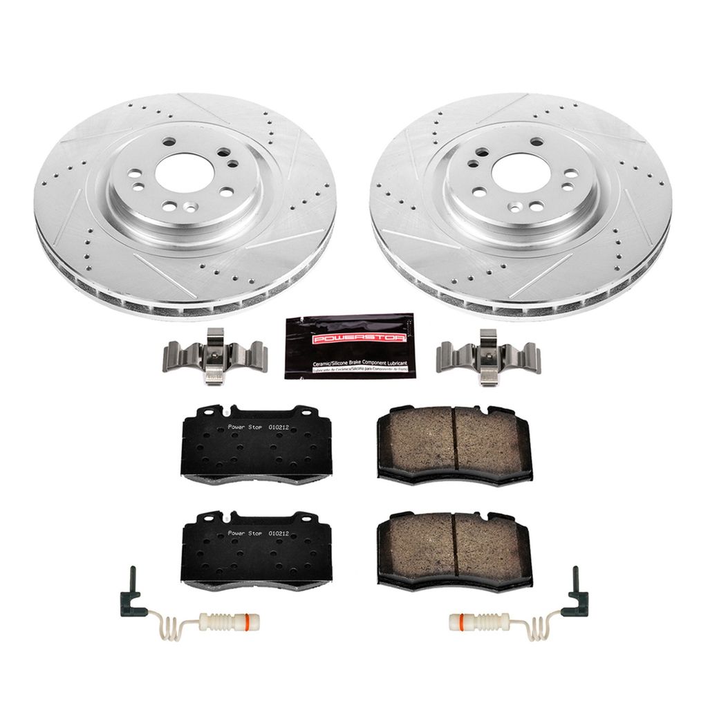 PowerStop K5236 - Z23 Drilled and Slotted Brake Rotors and Pads Kit
