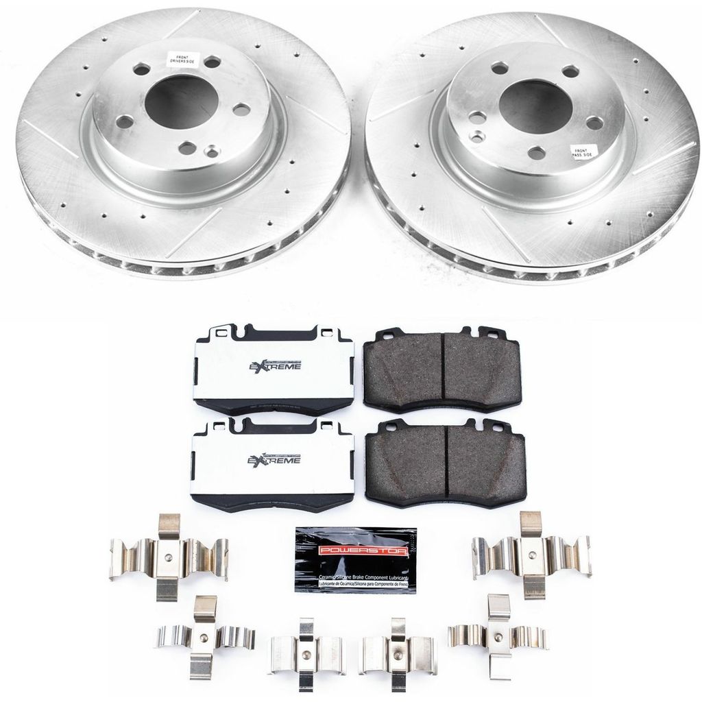 PowerStop K5239-26 - Z26 Drilled and Slotted Brake Rotors and Pads Kit