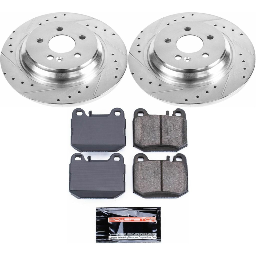 PowerStop K5261 - Z23 Drilled and Slotted Brake Rotors and Pads Kit