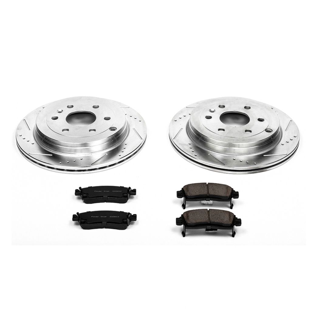 PowerStop K5262 - Z23 Drilled and Slotted Brake Rotors and Pads Kit