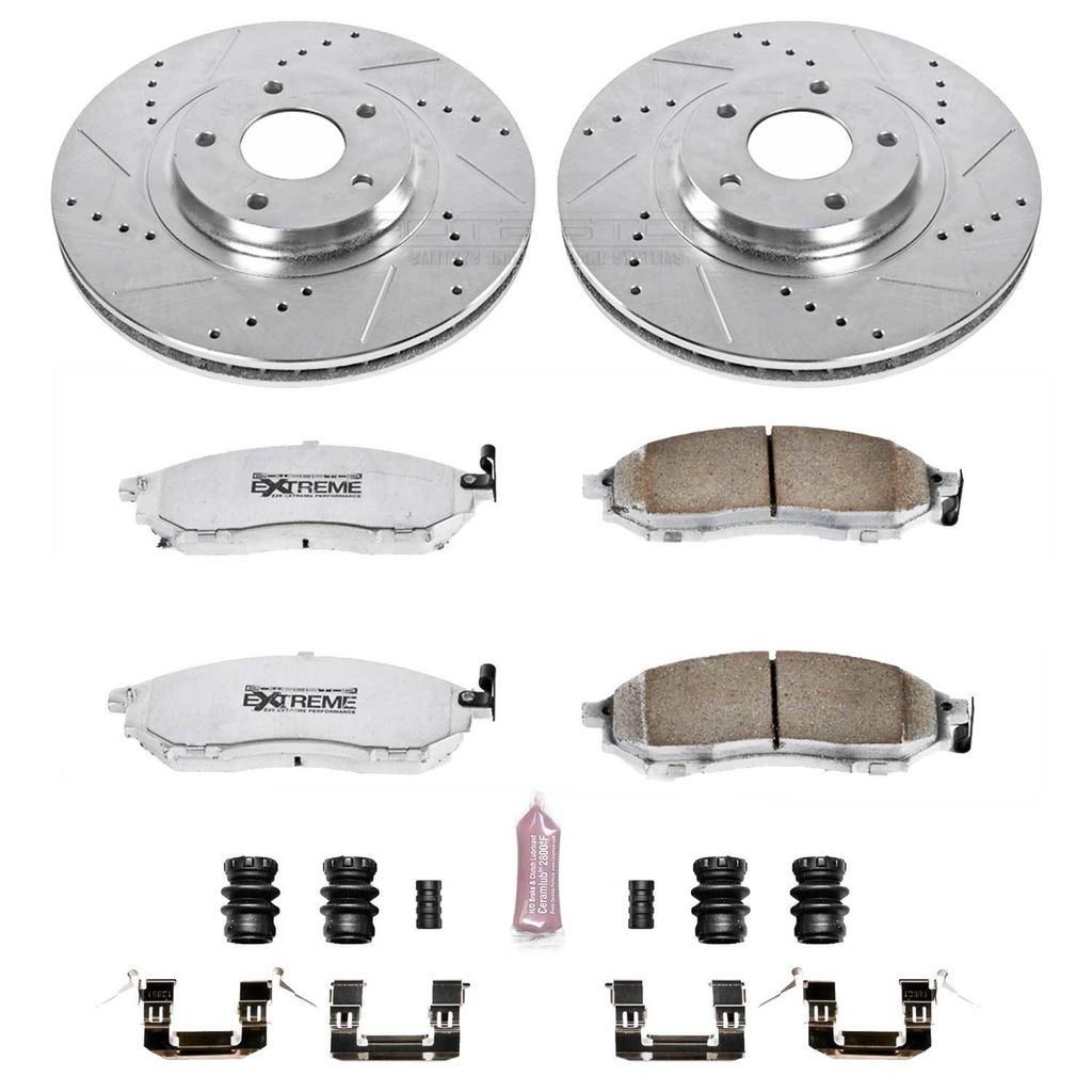 PowerStop K5263-26 - Z26 Drilled and Slotted Brake Rotors and Pads Kit