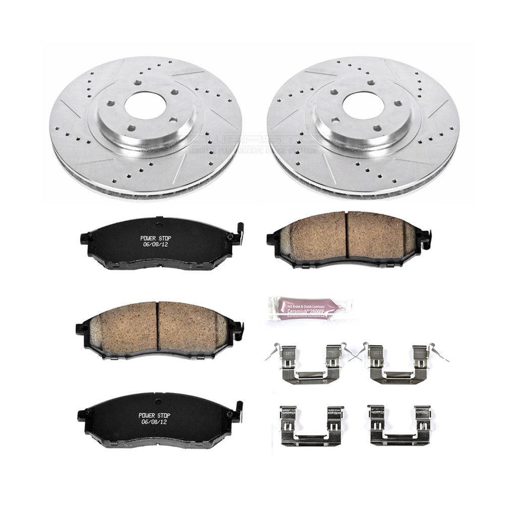 PowerStop K5263 - Z23 Drilled and Slotted Brake Rotors and Pads Kit