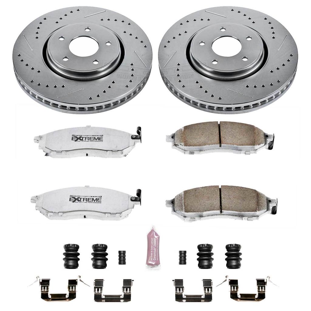 Z26 Drilled and Slotted Brake Rotors and Pads Kit