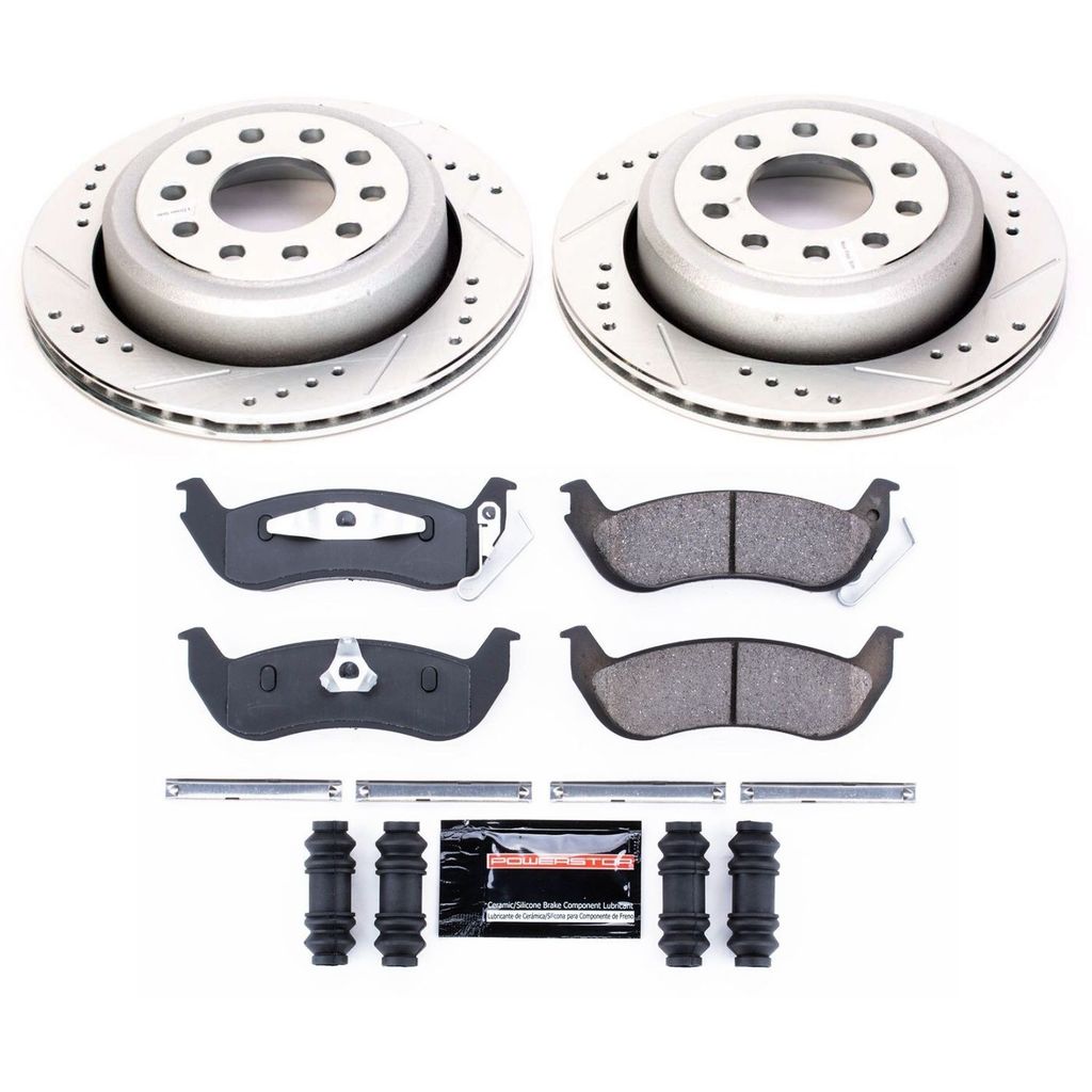 PowerStop K5293 - Z23 Drilled and Slotted Brake Rotors and Pads Kit