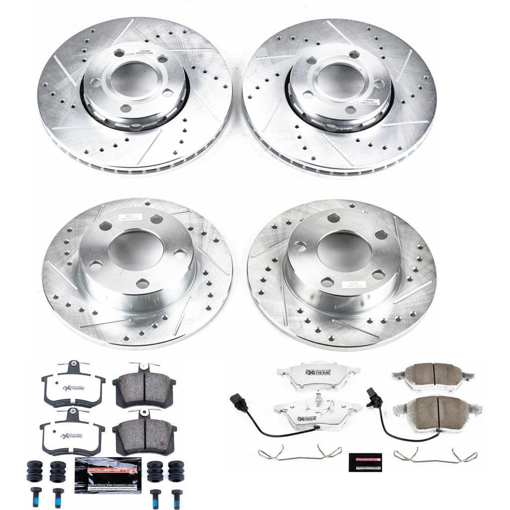 PowerStop K530-26 - Z26 Drilled and Slotted Brake Rotors and Pads Kit