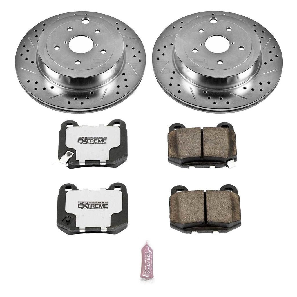 PowerStop K5305-26 - Z26 Drilled and Slotted Brake Rotors and Pads Kit