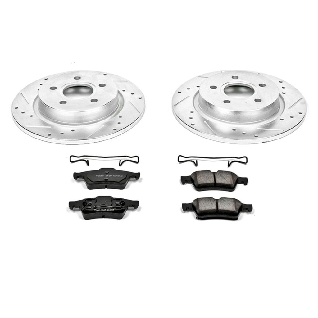 PowerStop K5309 - Z23 Drilled and Slotted Brake Rotors and Pads Kit