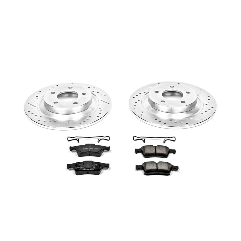 PowerStop K5310 - Z23 Drilled and Slotted Brake Rotors and Pads Kit
