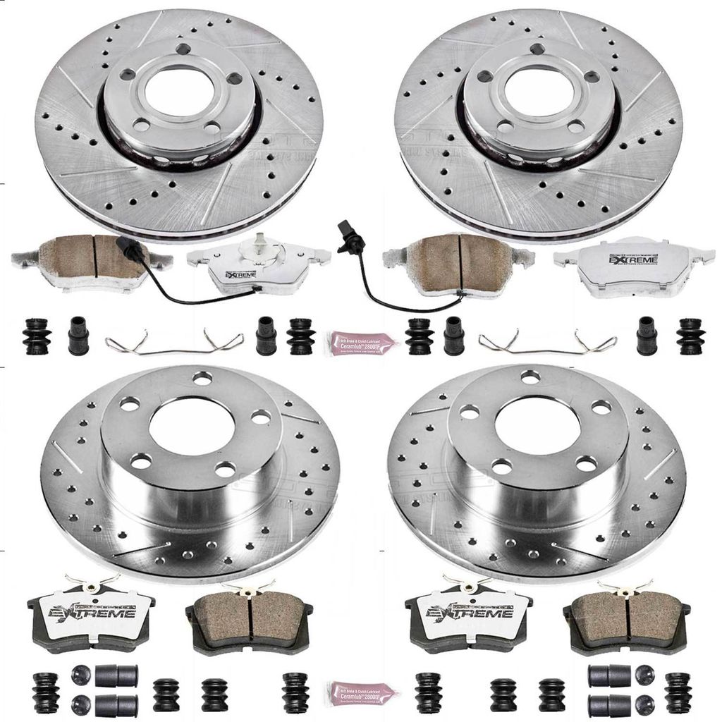 PowerStop K532-26 - Z26 Drilled and Slotted Brake Rotors and Pads Kit