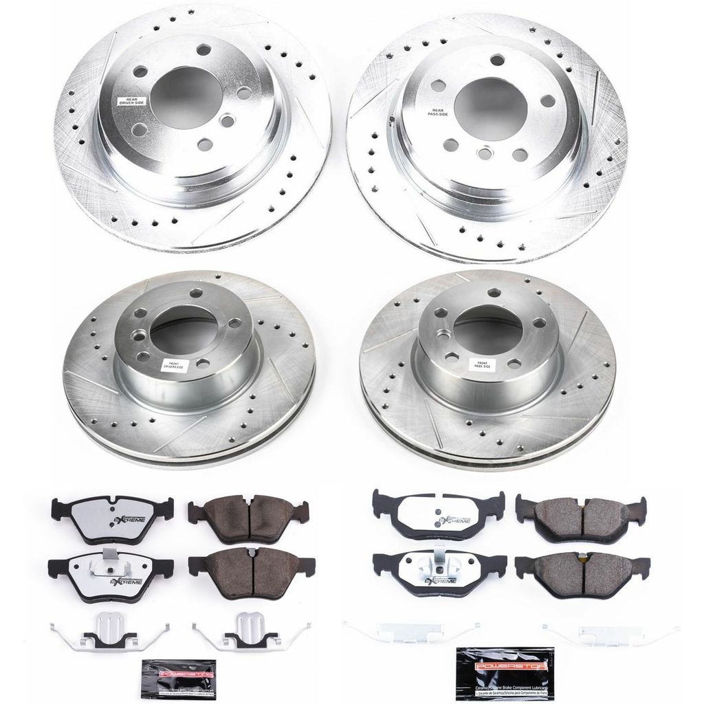 PowerStop K5357-26 - Z26 Drilled and Slotted Brake Rotors and Pads Kit