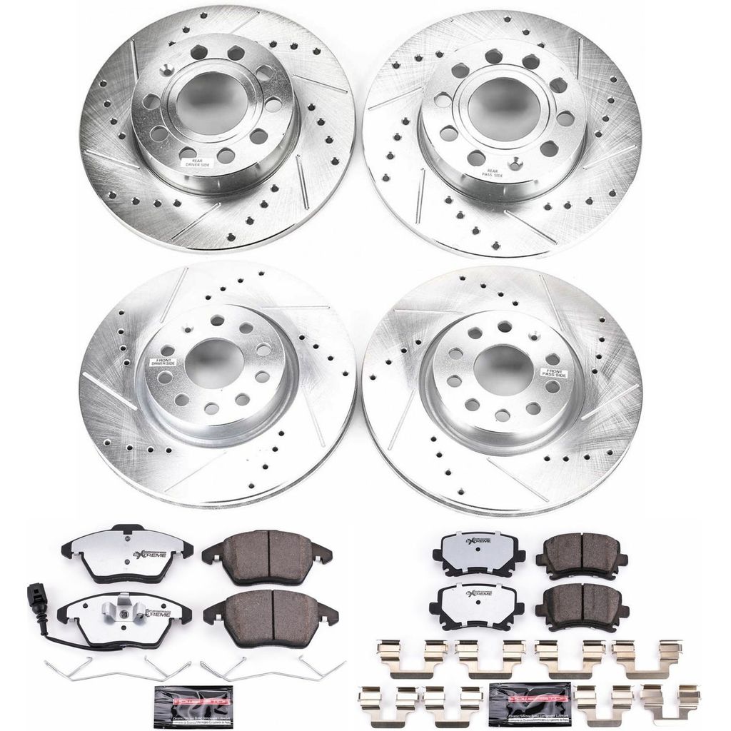 PowerStop K5363-26 - Z26 Drilled and Slotted Brake Rotors and Pads Kit