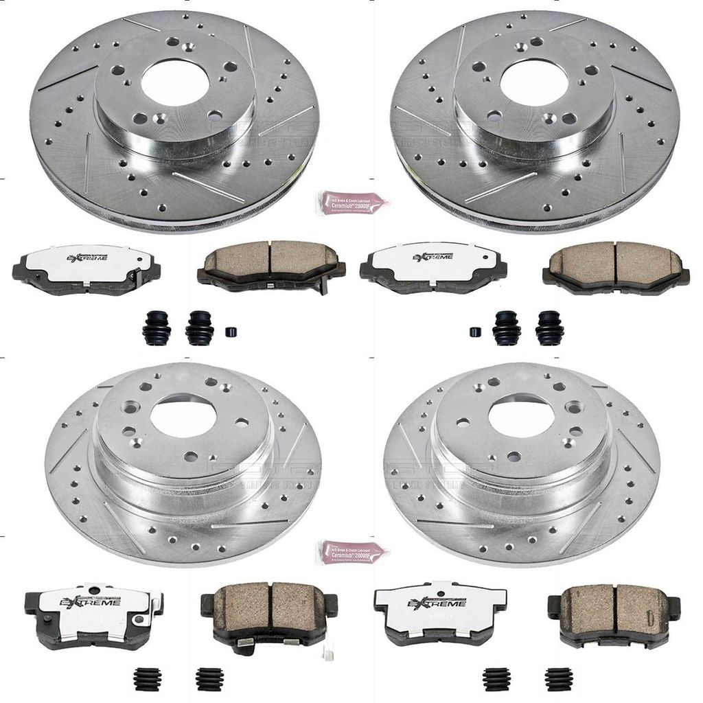 PowerStop K5389-26 - Z26 Drilled and Slotted Brake Rotors and Pads Kit