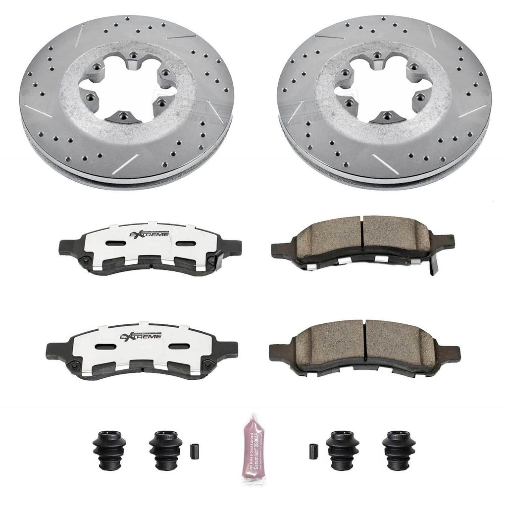 PowerStop K5405-26 - Z26 Drilled and Slotted Brake Rotors and Pads Kit