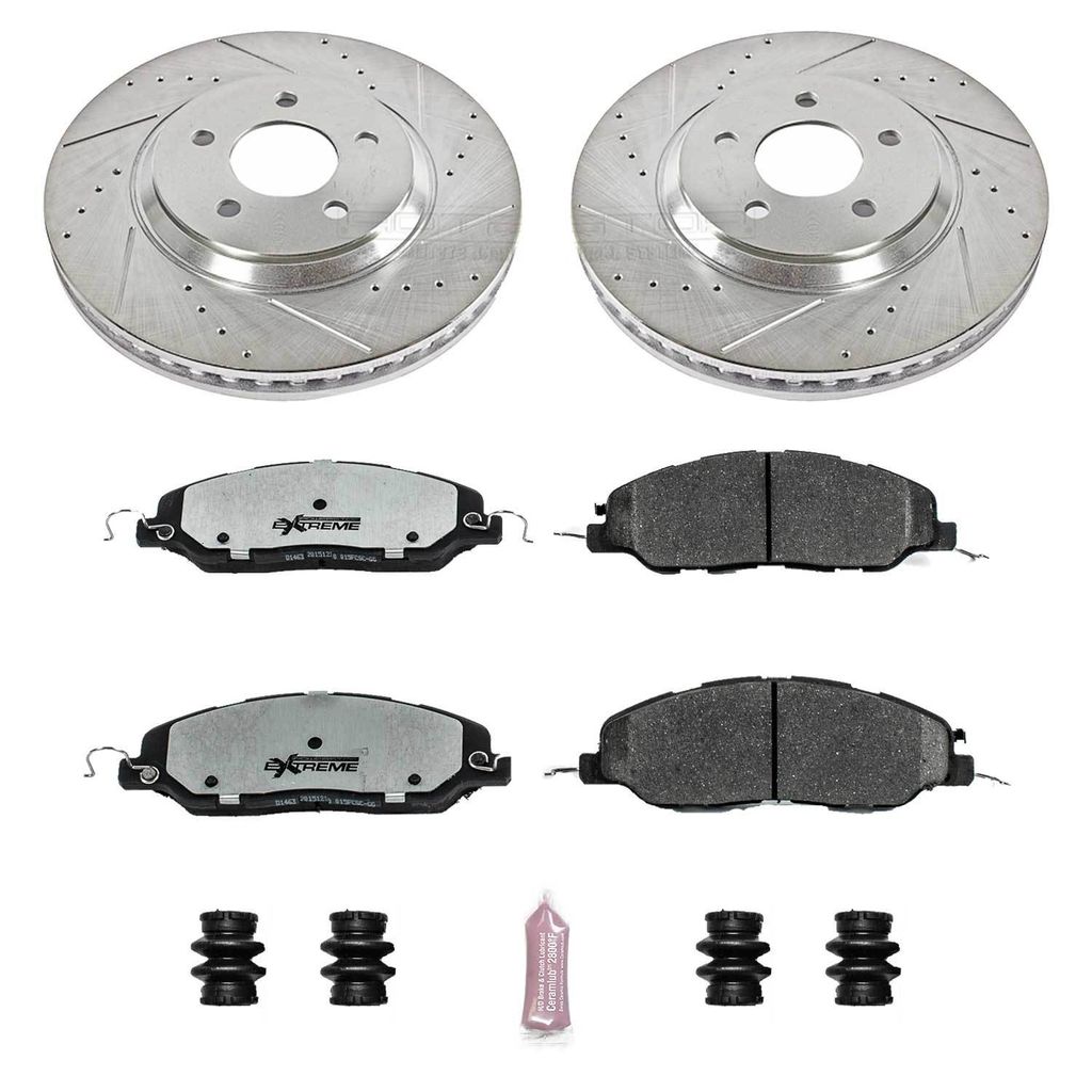 PowerStop K5407-26 - Z26 Drilled and Slotted Brake Rotors and Pads Kit