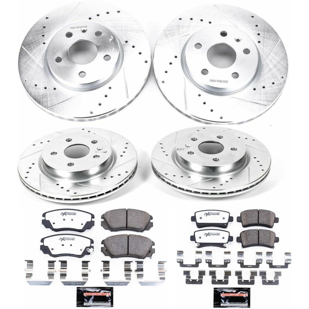 PowerStop K5515-26 - Z26 Drilled and Slotted Brake Rotors and Pads Kit