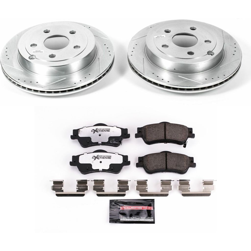 PowerStop K5525-26 - Z26 Drilled and Slotted Brake Rotors and Pads Kit