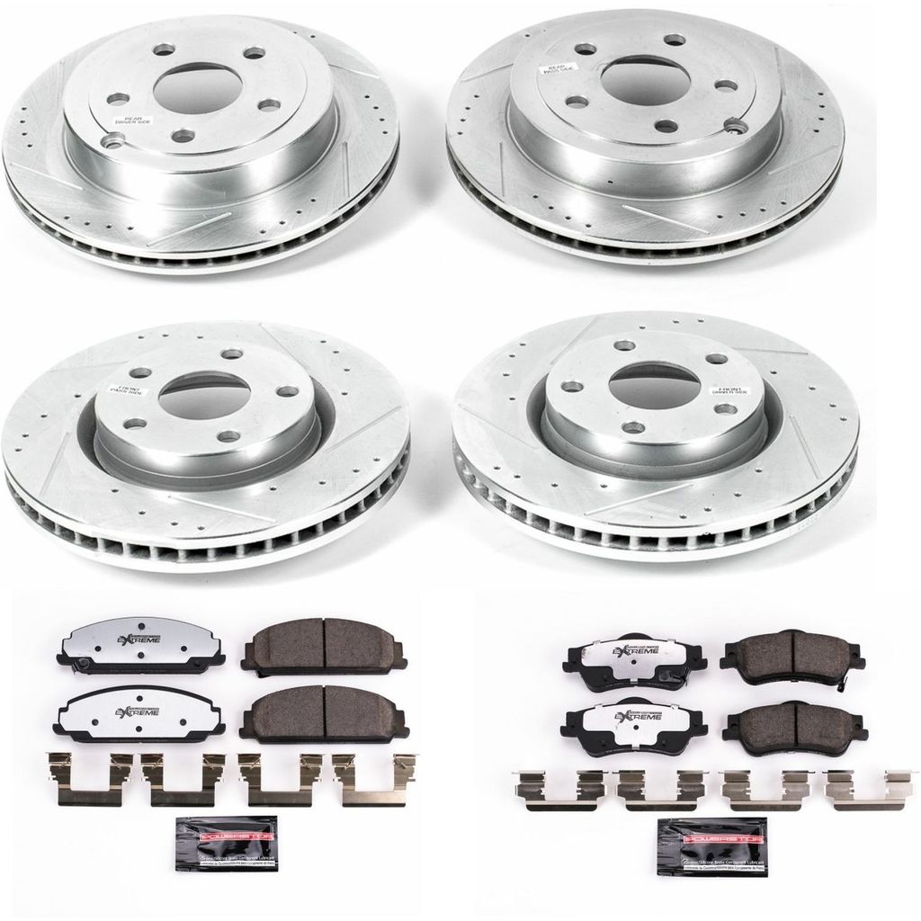 PowerStop K5527-26 - Z26 Drilled and Slotted Brake Rotors and Pads Kit