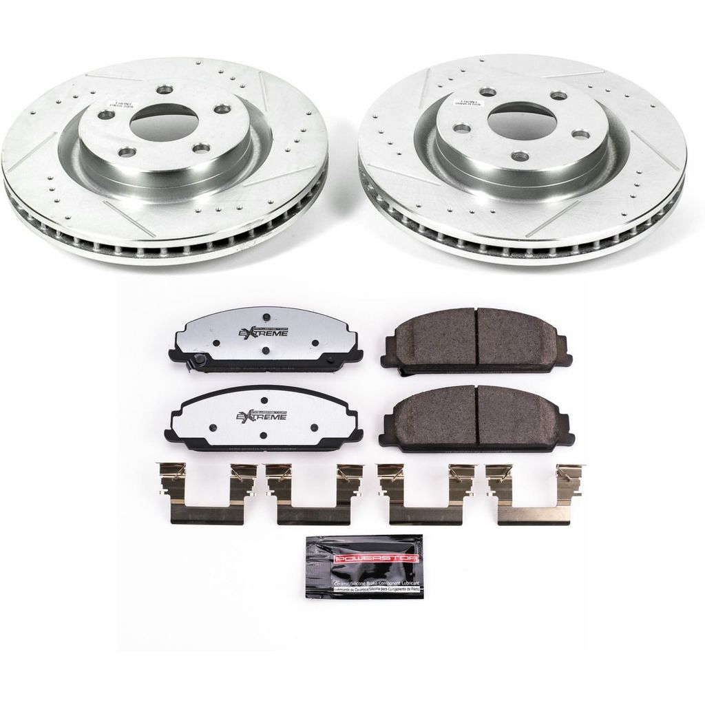 PowerStop K5529-26 - Z26 Drilled and Slotted Brake Rotors and Pads Kit