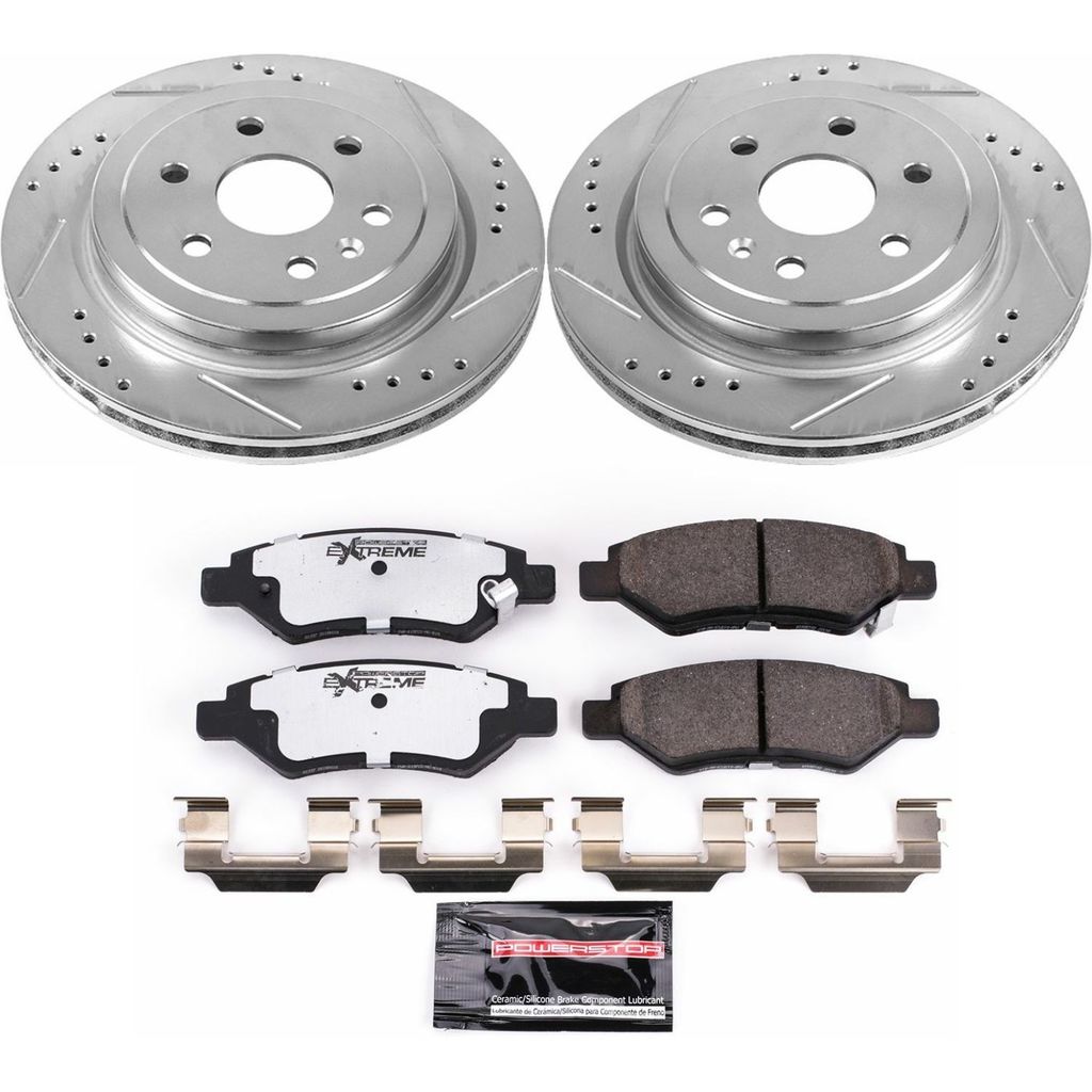 PowerStop K5543-26 - Z26 Drilled and Slotted Brake Rotors and Pads Kit