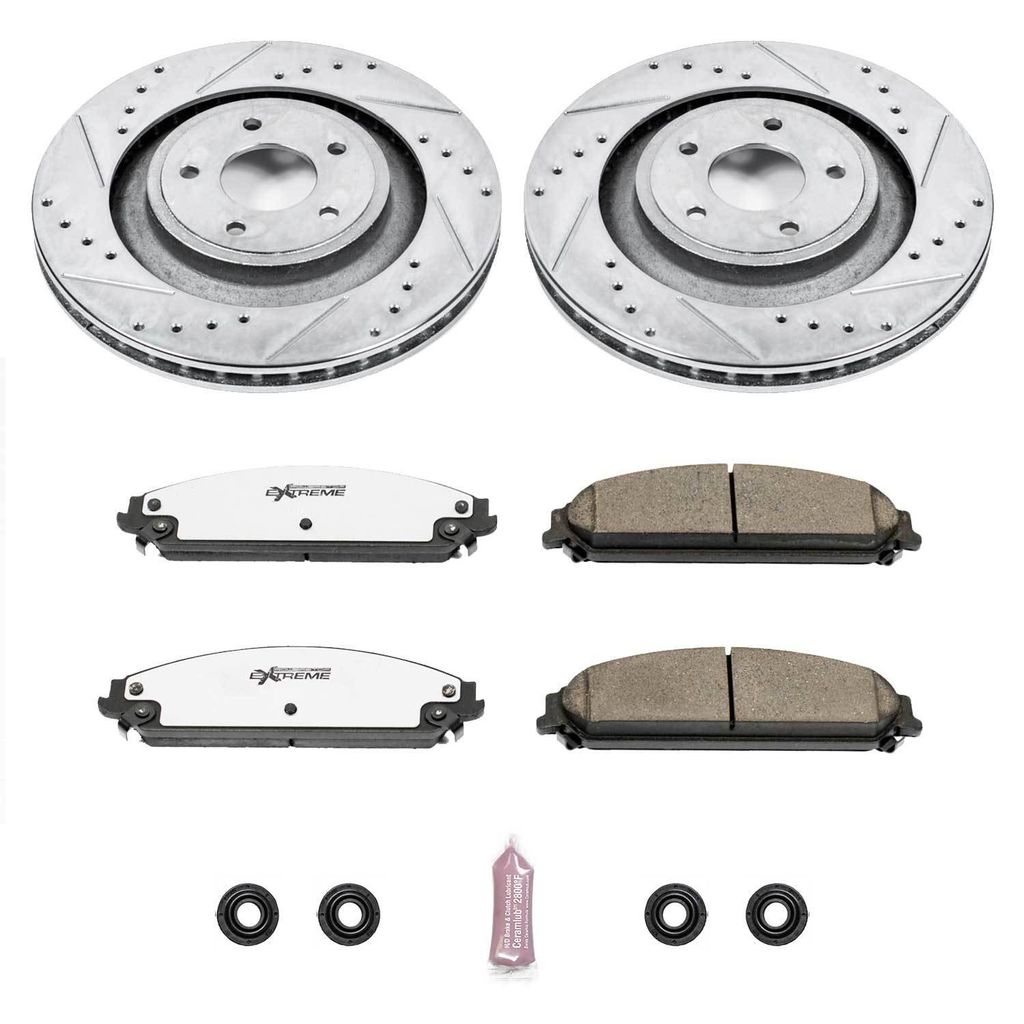 PowerStop K5565-26 - Z26 Drilled and Slotted Brake Rotors and Pads Kit