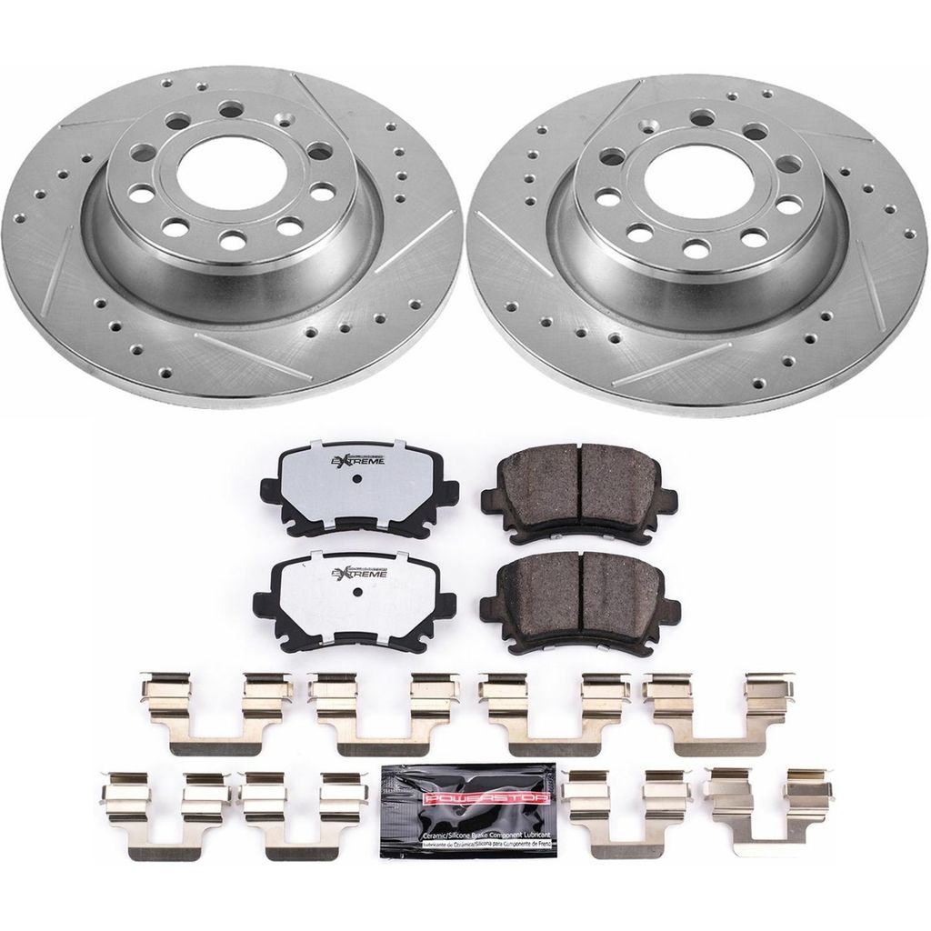 PowerStop K5662-26 - Z26 Drilled and Slotted Brake Rotors and Pads Kit