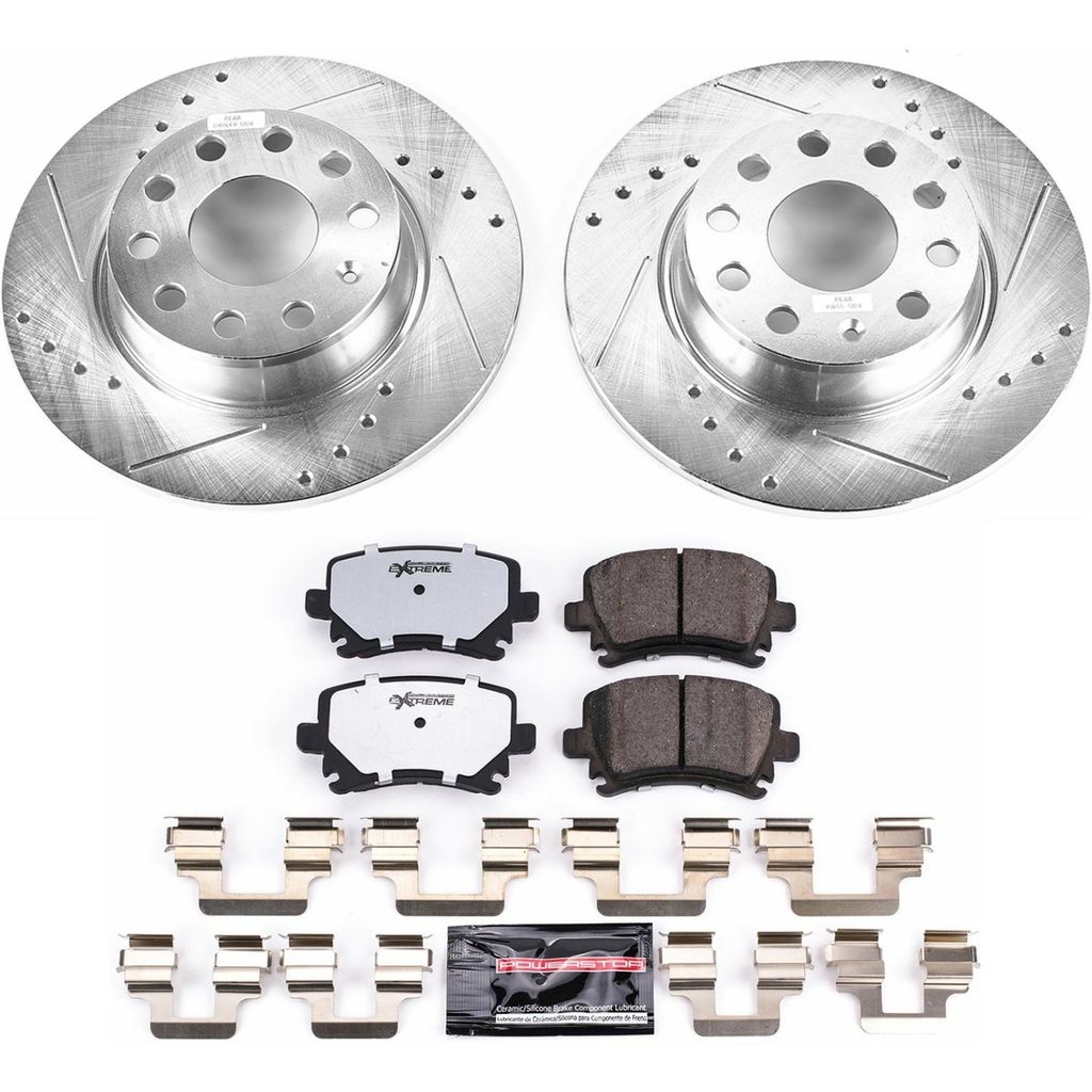 PowerStop K5666-26 - Z26 Drilled and Slotted Brake Rotors and Pads Kit