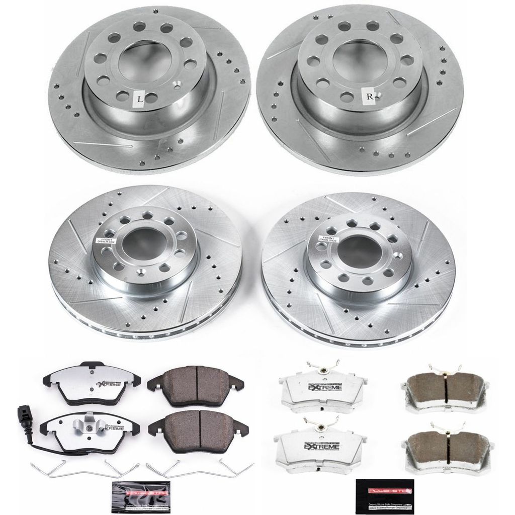 PowerStop K5749-26 - Z26 Drilled and Slotted Brake Rotors and Pads Kit