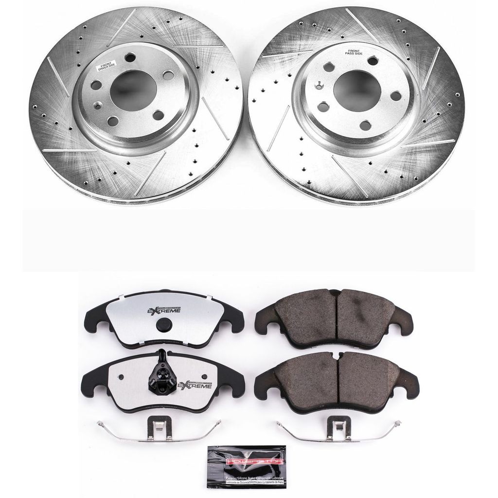 PowerStop K5752-26 - Z26 Drilled and Slotted Brake Rotors and Pads Kit