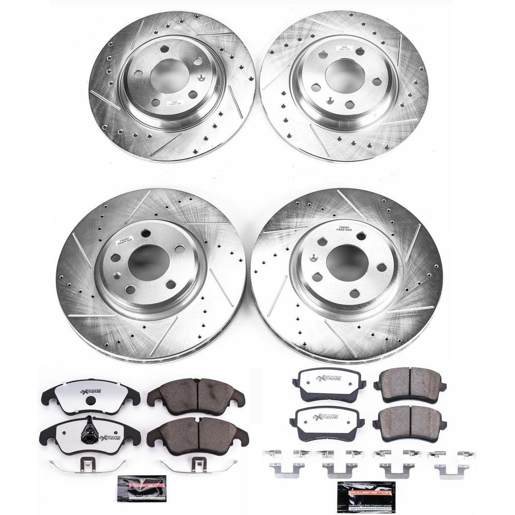 PowerStop K5754-26 - Z26 Drilled and Slotted Brake Rotors and Pads Kit