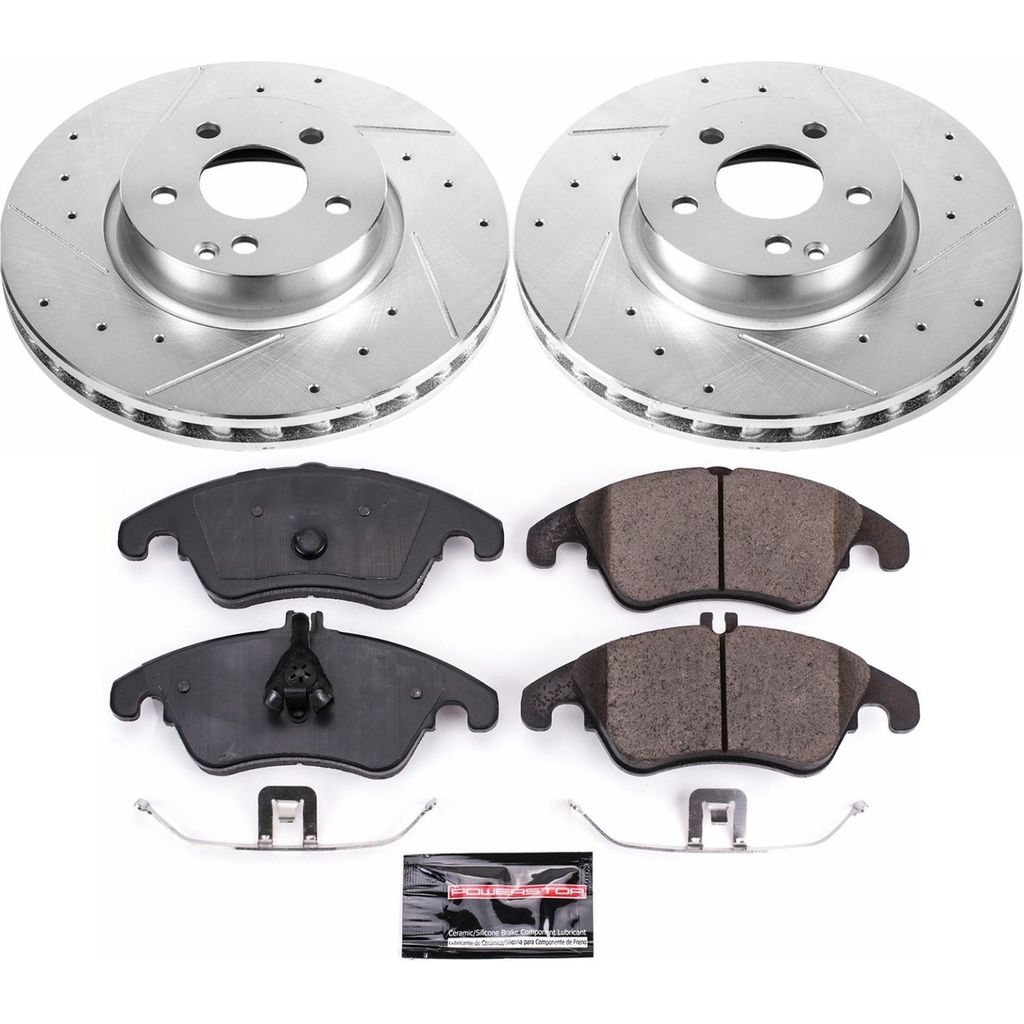 PowerStop K5792 - Z23 Drilled and Slotted Brake Rotors and Pads Kit